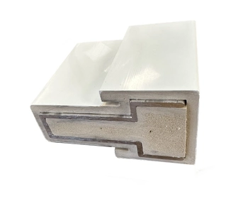 Steel reinforced composite door frame